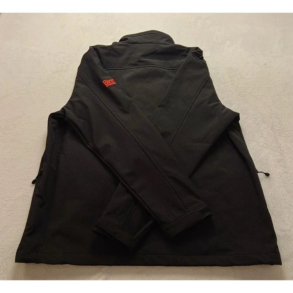 Clique Men's Softshell Jacket XL Black Full Zip Fleece Lined Bob‎ Calamia Golf